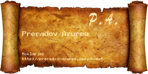 Preradov Azurea névjegykártya